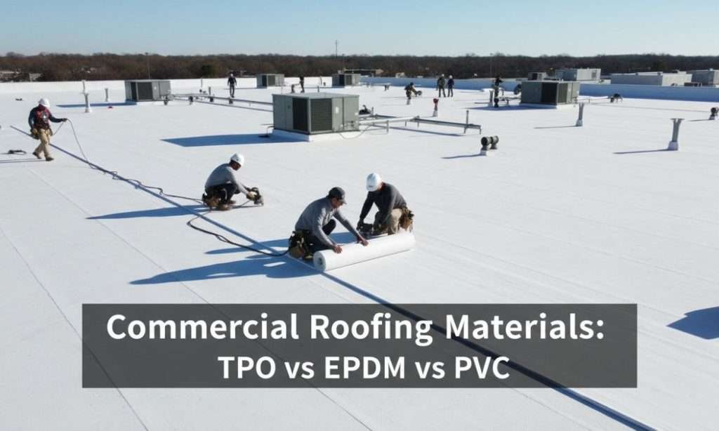 Commercial Roofing Materials TPO vs EPDM vs PVC
