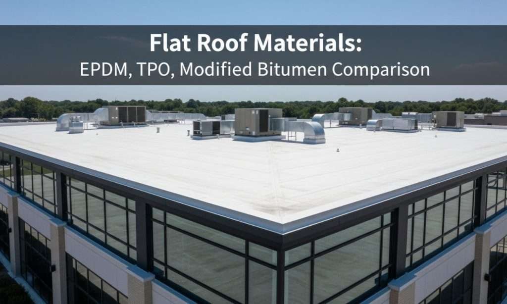 Flat Roof Materials: EPDM, TPO, Modified Bitumen Compariso