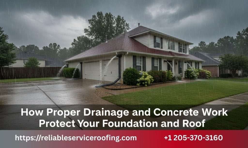 How Proper Drainage and Concrete Work Protect Your Foundation and Roof