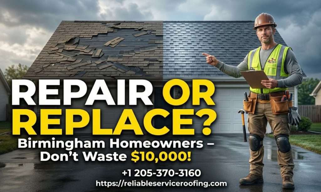 Roof Repair vs Roof Replacement: How Birmingham Homeowners Should Decide