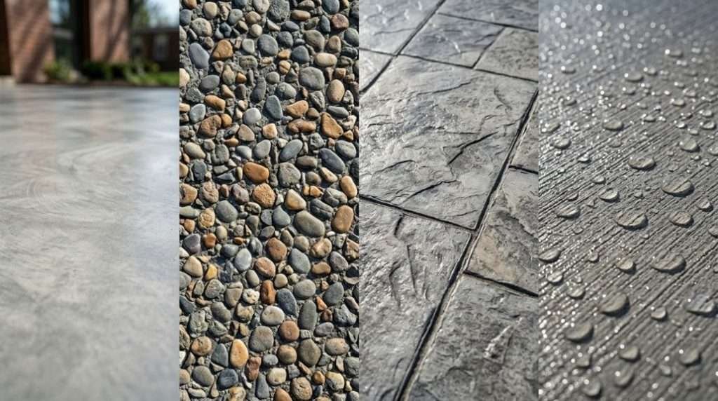 Concrete surface textures and finishes Columbus IN
