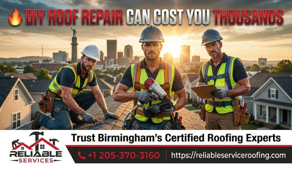 DIY vs Professional Roof Repair: What Birmingham Homeowners Should Know