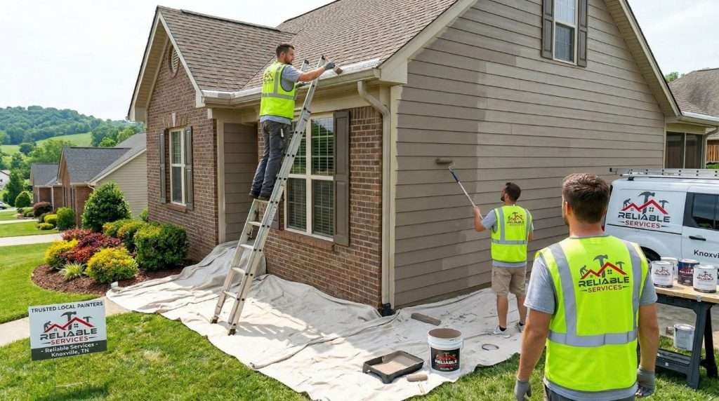 Reliable Services expert painting crew performing Painting Interior & Exterior in Knoxville TN – Licensed and experienced local painters