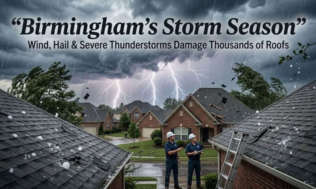 Storm Season Roof Damage in Birmingham – Wind & Hail Threats Explained