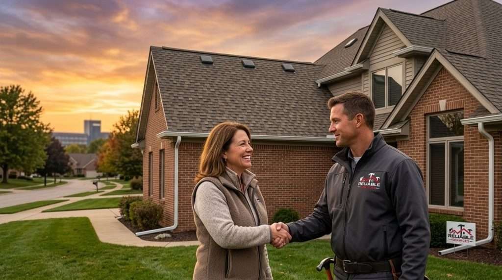 Stunning finished roof replacement Columbus IN – Reliable Services protecting local homes with quality and care