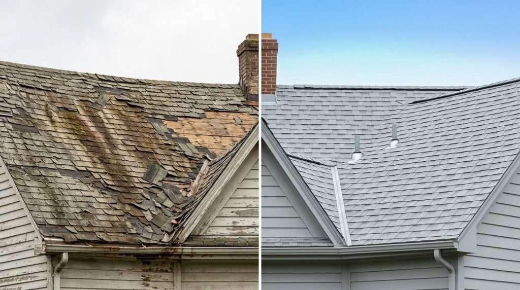 Before & After: Storm Damage Roof Repair in Plano, TX