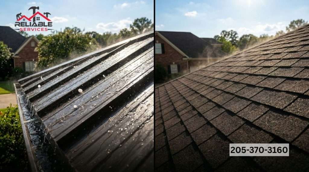 Comparison of standing-seam metal roofing vs Class 4 impact-resistant architectural shingles for Alabama homes – durability and performance