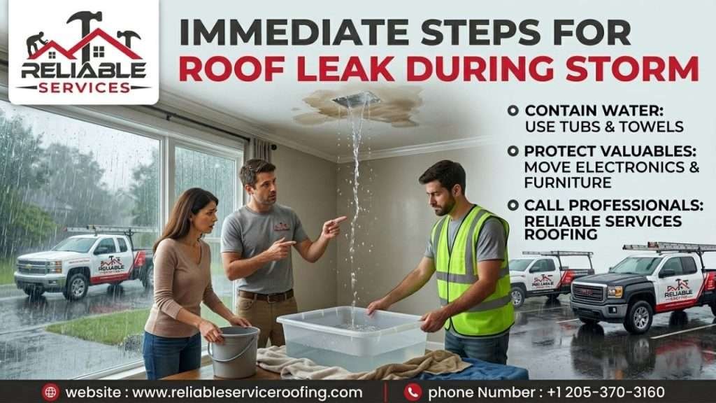 Emergency roof tarping services during storm in Birmingham AL