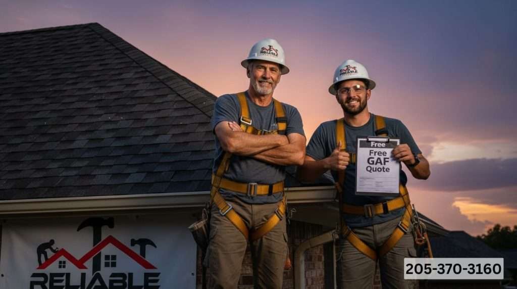Free GAF roofing quote Birmingham - Reliable Service