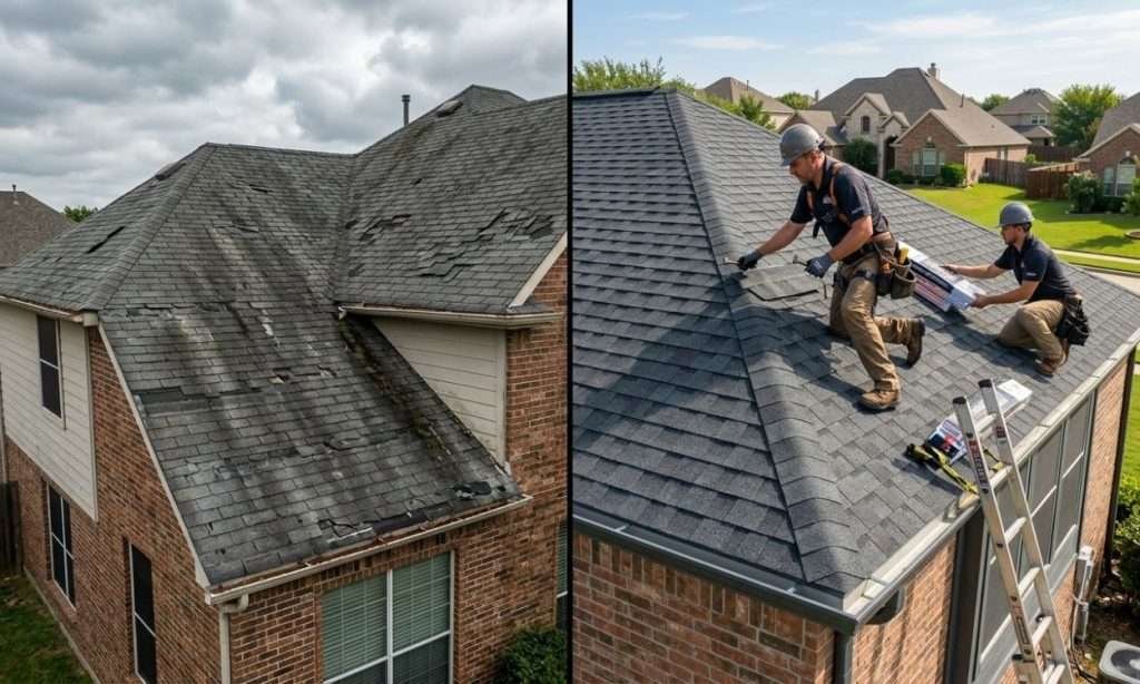 Roof Replacement Plano TX – Before vs After