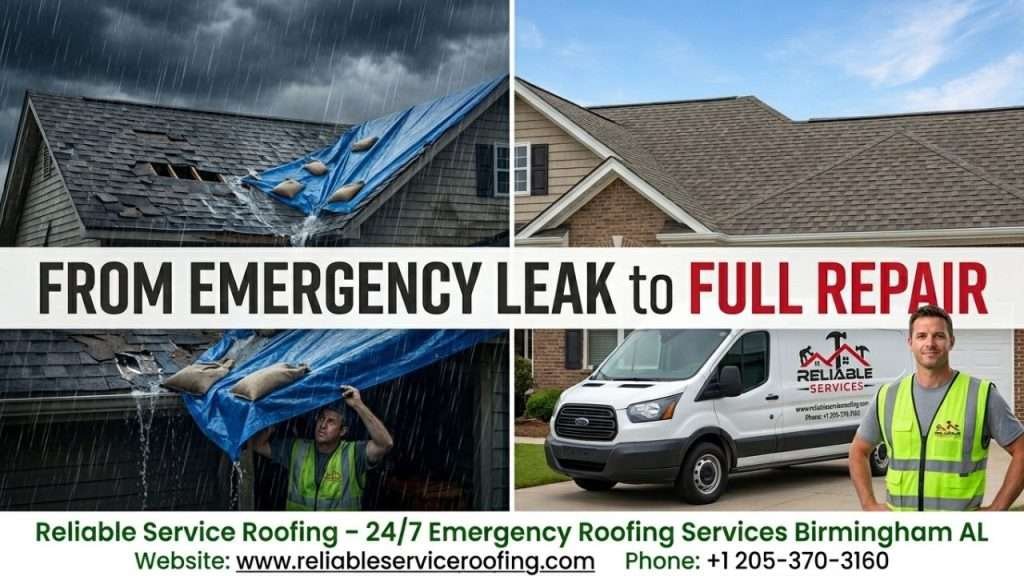 What to Do If Your Roof Is Leaking During a Storm in Birmingham AL | Emergency Roof Repair