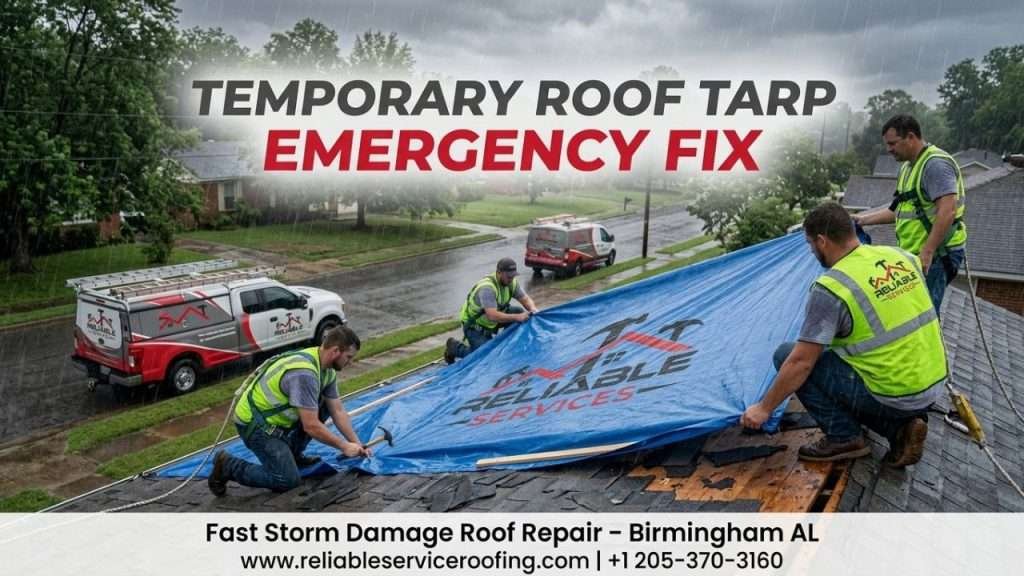 storm damage roof repair in Birmingham AL