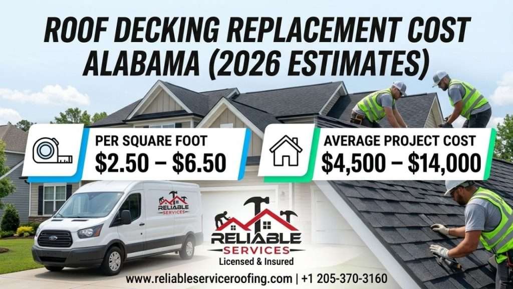 2026 roof decking replacement cost guide in Alabama and Birmingham