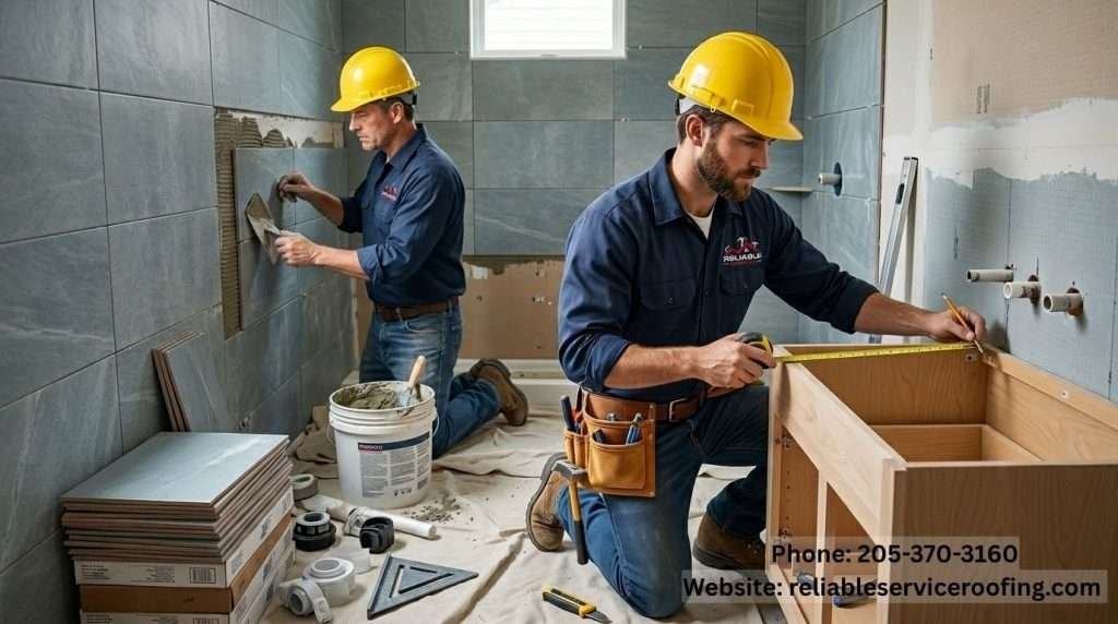 Completed Bathroom Remodel Birmingham AL by Reliable Service Roofing Contractors