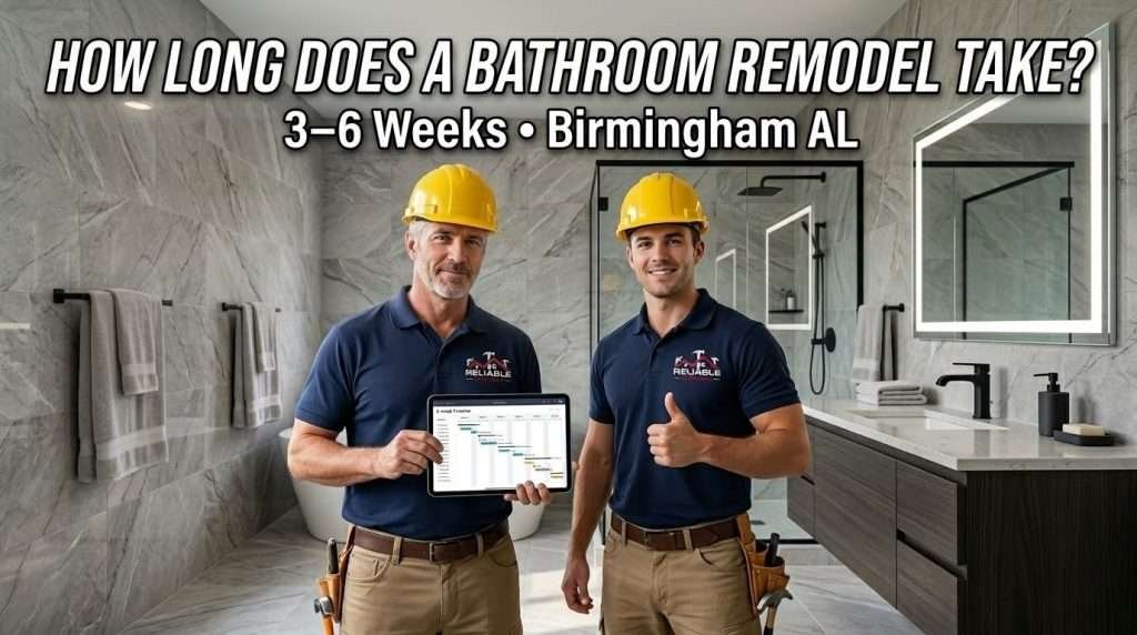 How Long Does a Bathroom Remodel Take in Birmingham AL - Reliable Service Roofing