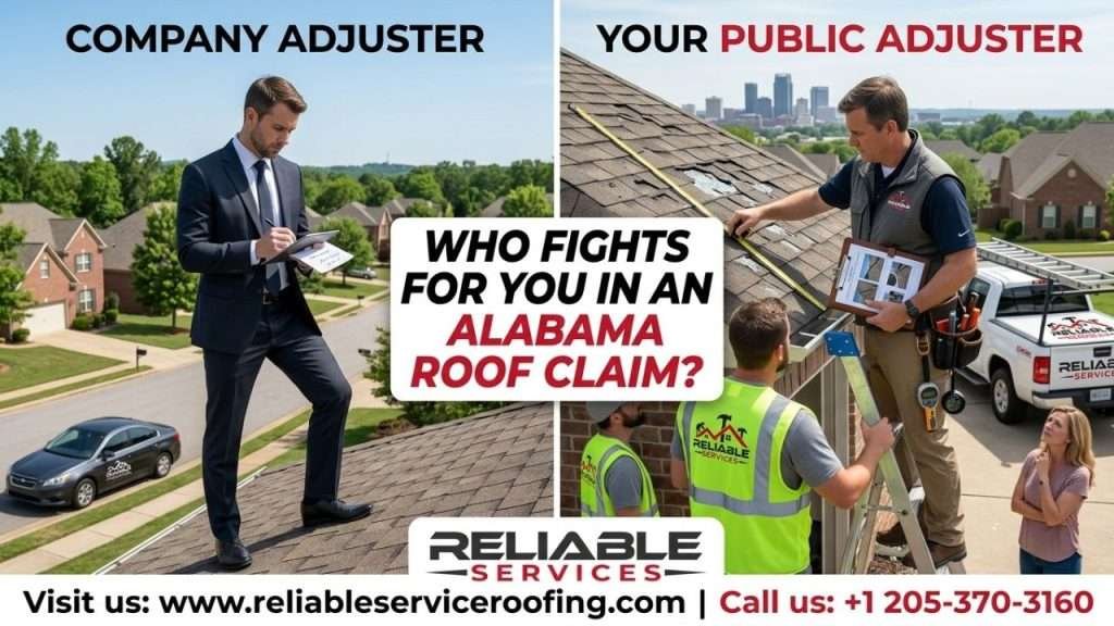 Insurance company adjuster vs public adjuster comparison for Alabama
