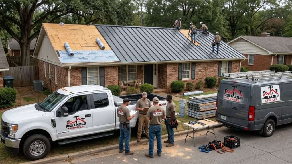 New metal roof on a Birmingham home.