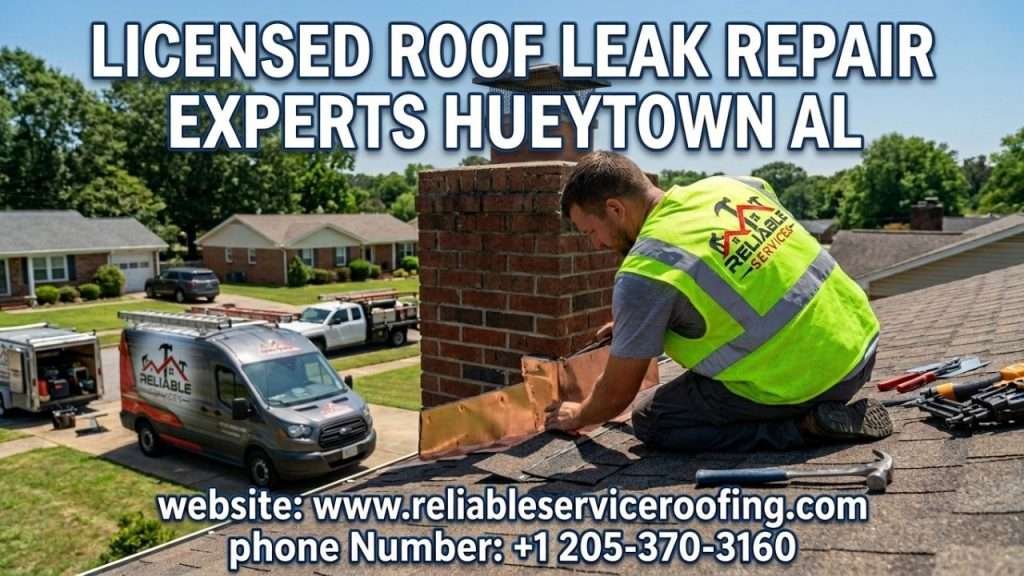 Professional asphalt shingle and flashing repair by Reliable Services Roofing