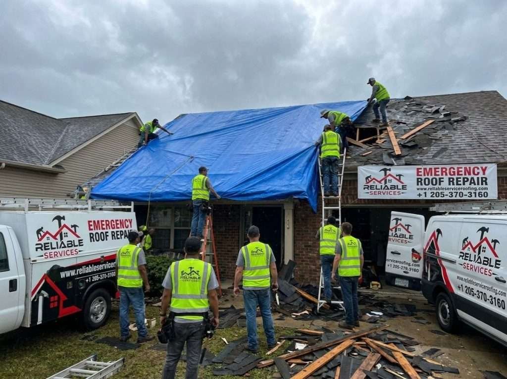 Emergency roof repair by roofing contractors after storm damage in Atlanta, GA – trusted storm damage roof repair contractors