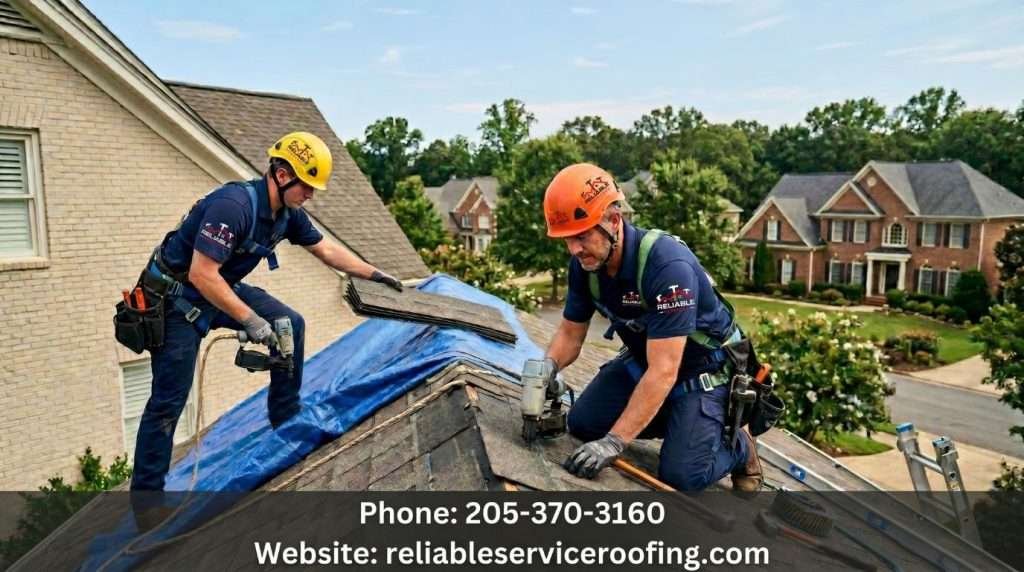 Same-day roof repair Birmingham AL by Reliable Services Roofing team