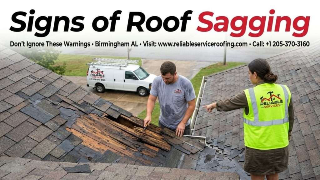 Warning signs of roof sagging in Birmingham Alabama homes