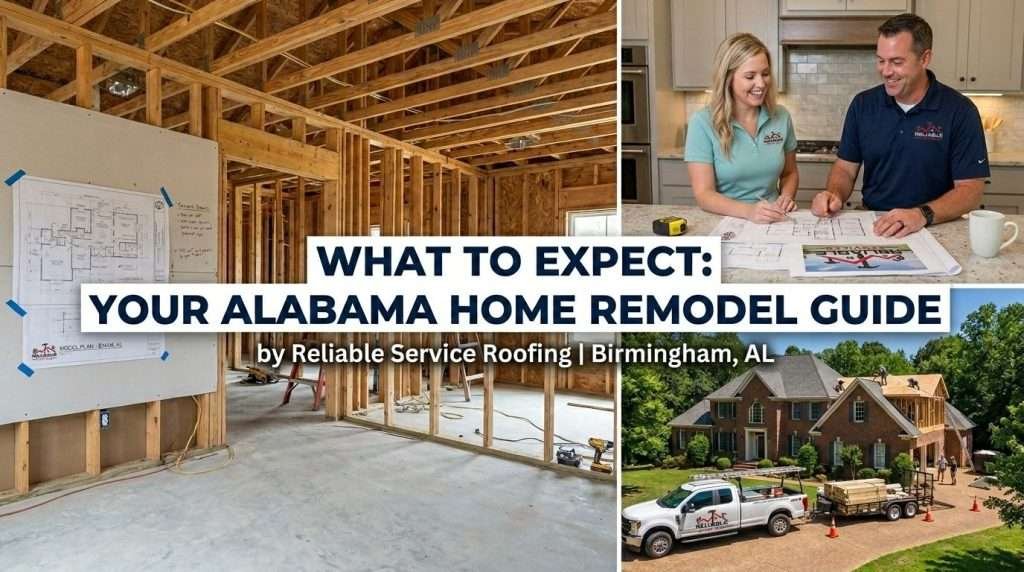 Alabama home remodel guide banner by Reliable Service Roofing