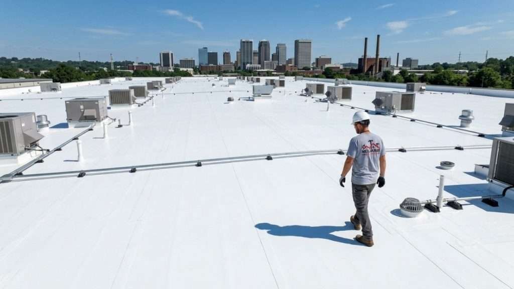Completed high-quality TPO roof installation in Birmingham AL