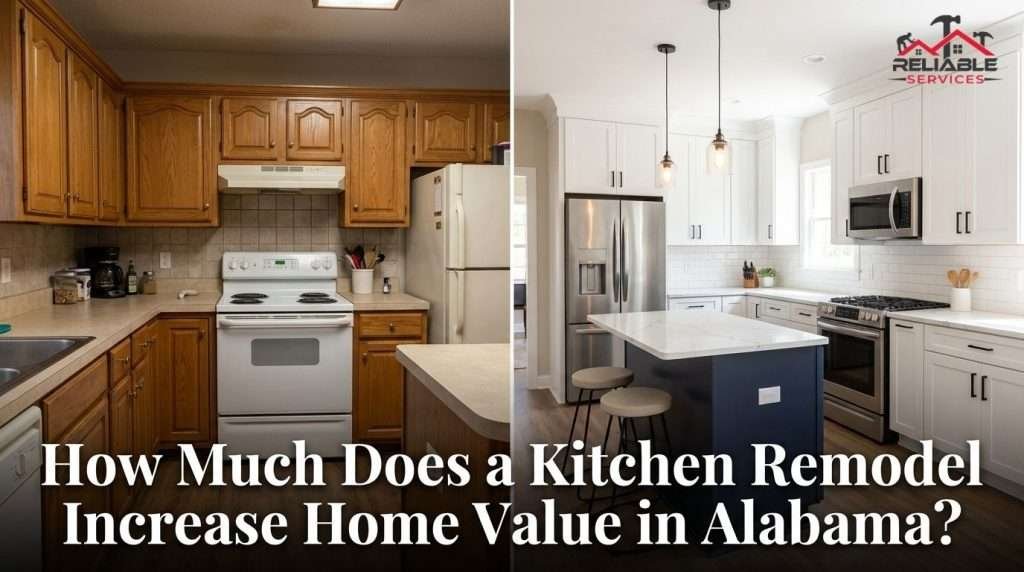 How Much Does a Kitchen Remodel Increase Home Value in Alabama - Before and After Kitchen Remodel Birmingham