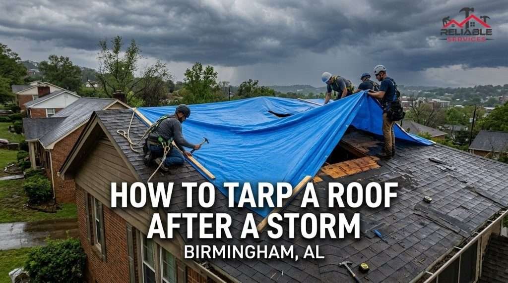 How to Tarp a Roof After a Storm in Birmingham AL