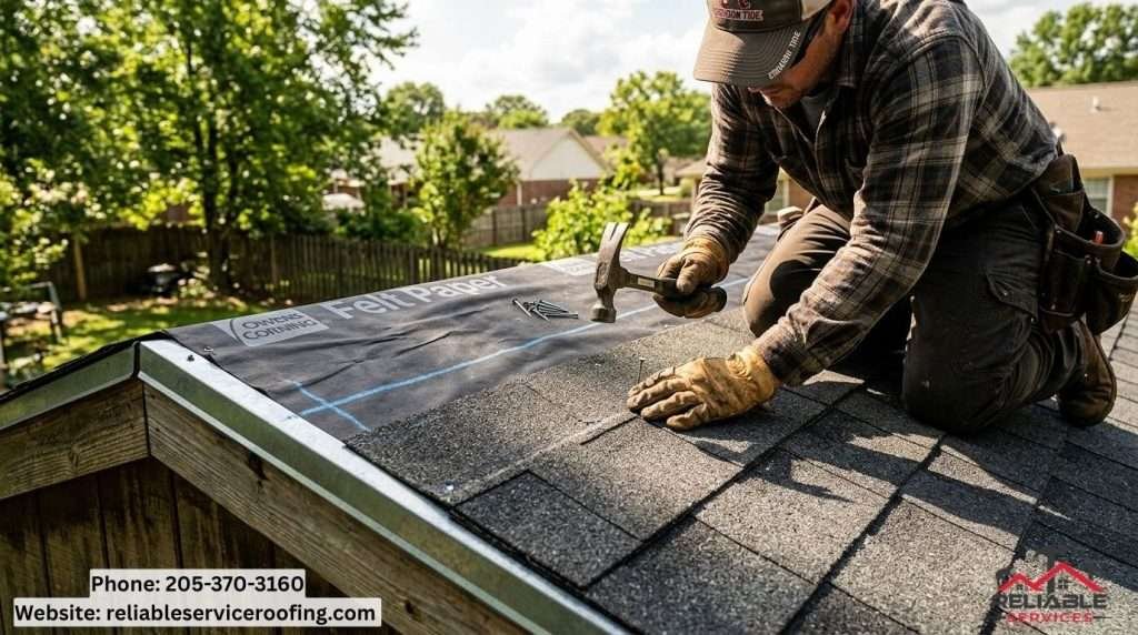 Installing shingles on storage shed roof step by step