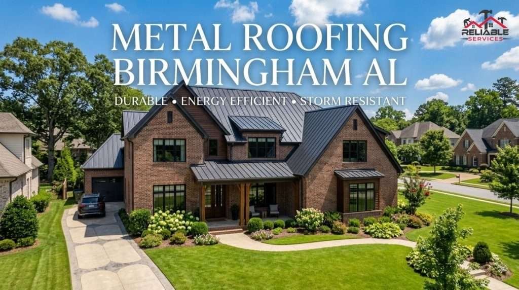 Metal Roofing Birmingham AL - Standing seam roof on modern home