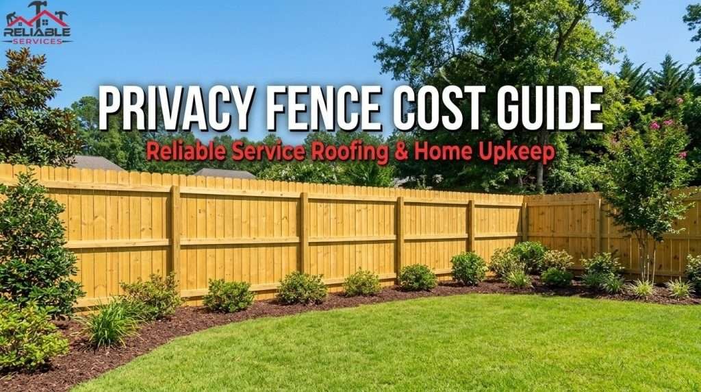 Premium white vinyl privacy fence in a landscaped yard