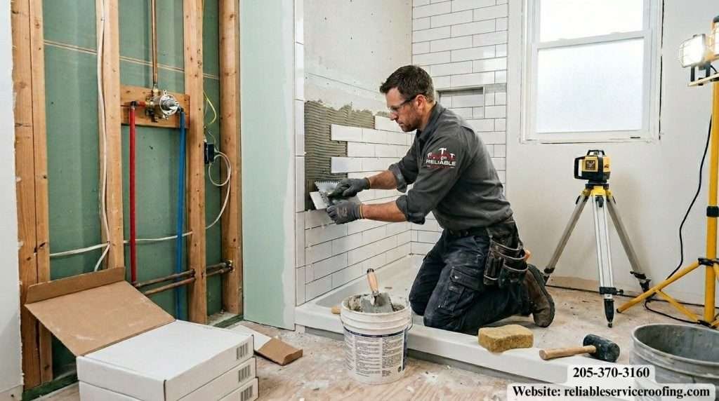 Professional bathroom remodel