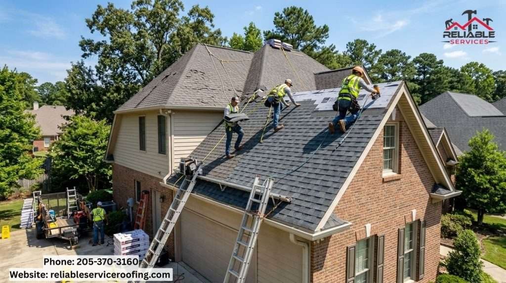Professional storm damage roof repair in Birmingham Alabama