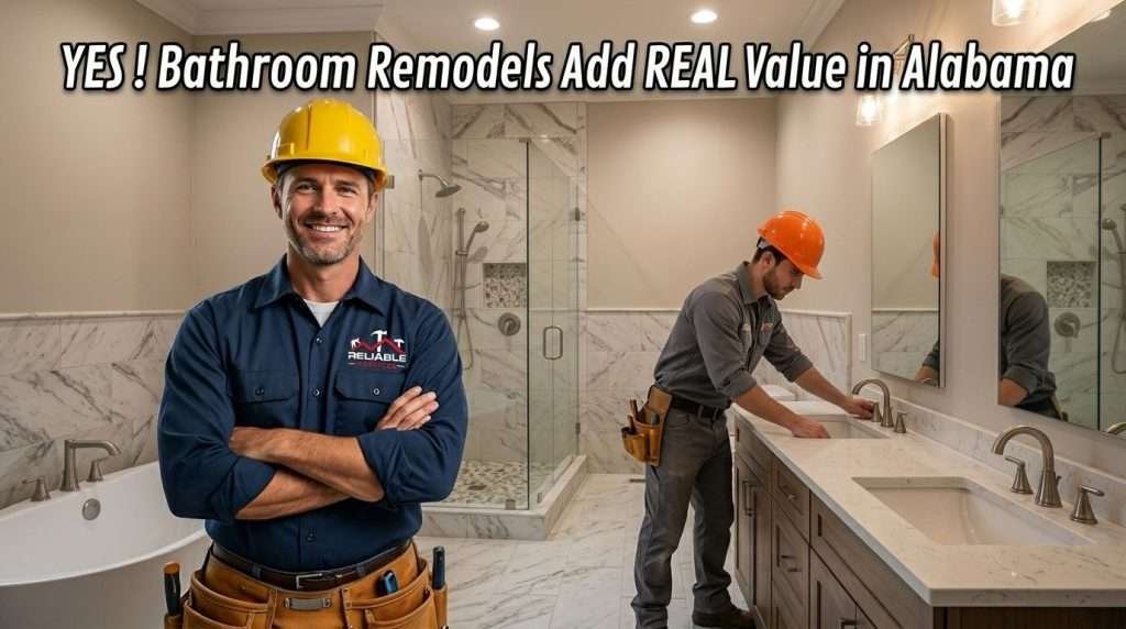 Reliable Service Roofing team bathroom remodel Birmingham AL