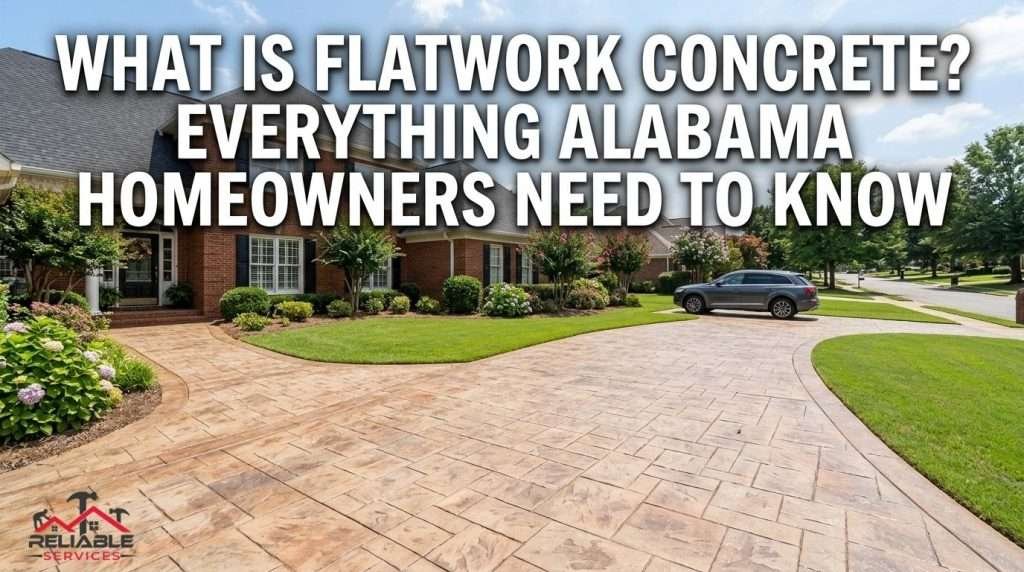 Stamped concrete driveway flatwork at a Birmingham, AL home