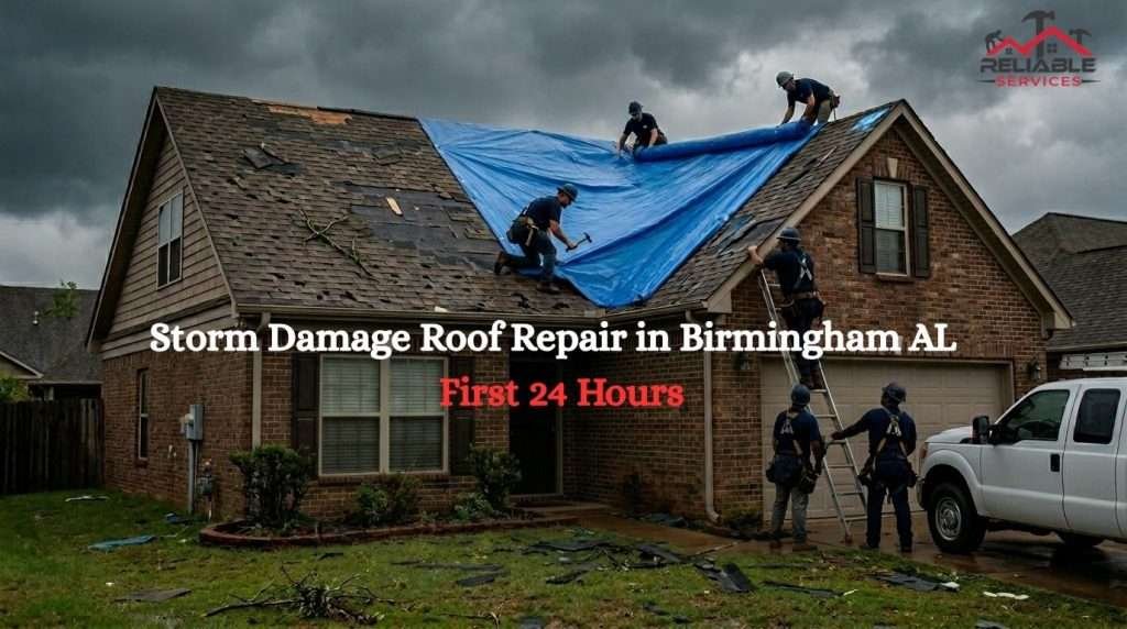 Storm Damage Roof Repair in Birmingham AL - First 24 Hours