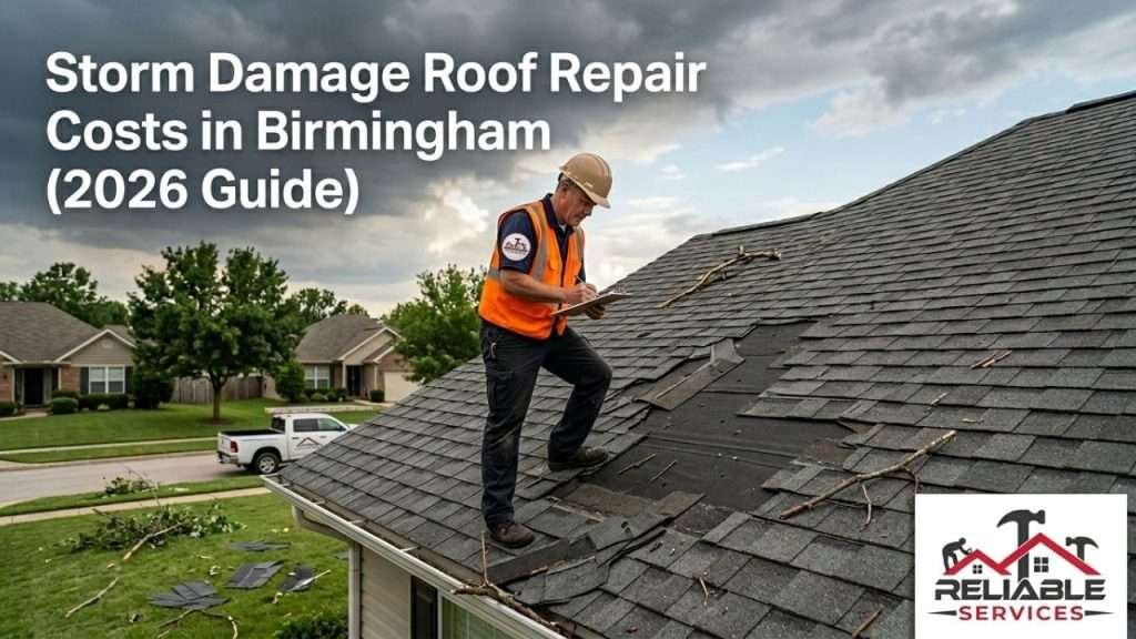 Storm-damaged roof inspection