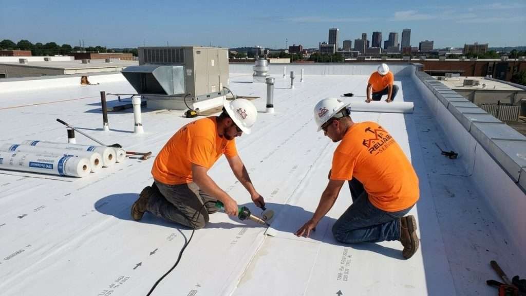 TPO roof installation for energy savings