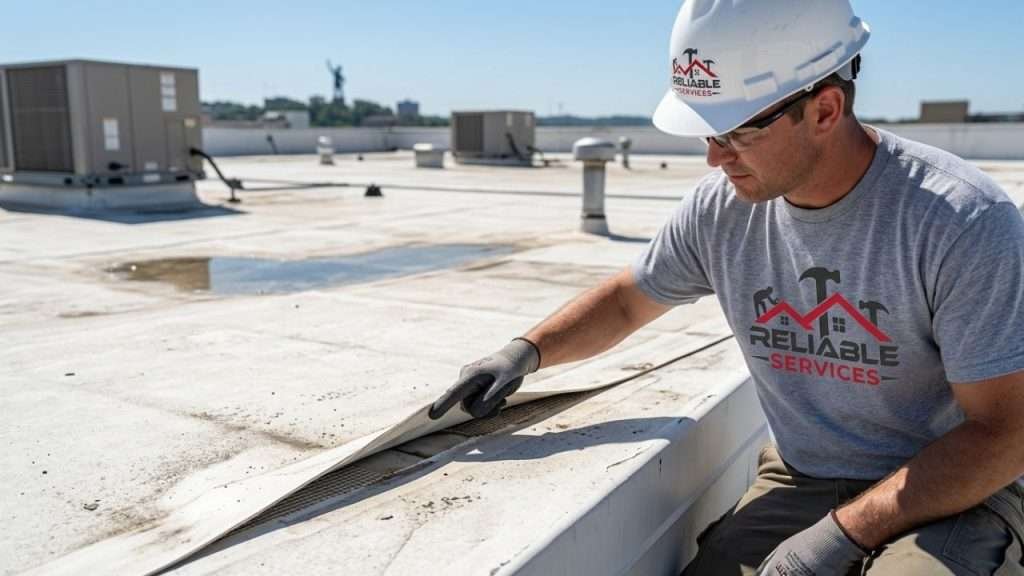 TPO roof seam separation and failure in Birmingham AL